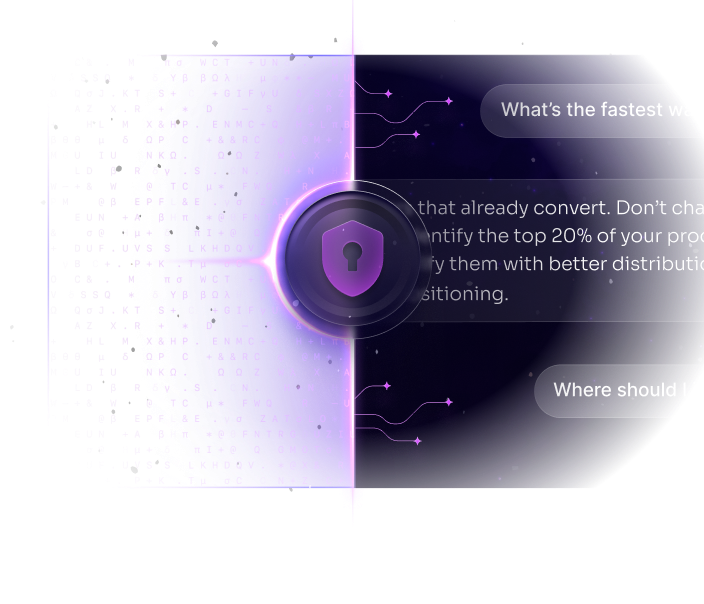 Private AI chat preview mobile